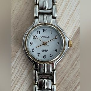 Carriage Ladies Watch Stainless Bracelet White Dial